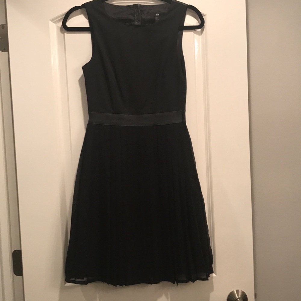H&M Leather Pleated Dress
